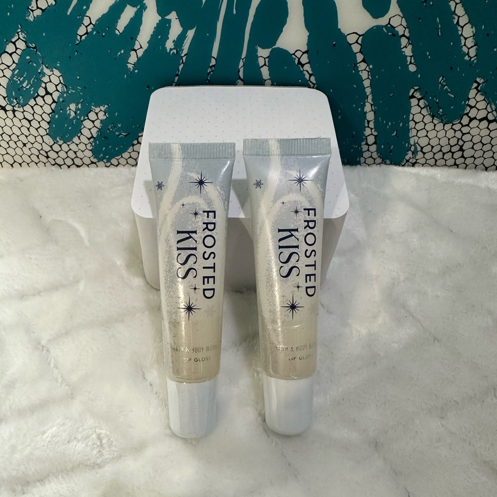 New Sealed 2 Bath & Body Works Lip Gloss Tube Frosted Kiss